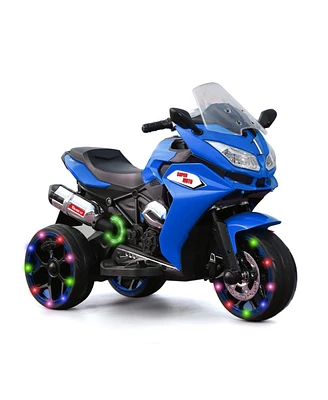 Simplie Fun 12V Kids Electric Motorcycle with Three Lighting Wheels