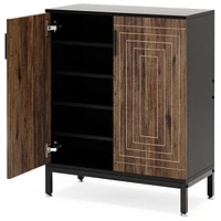 Tribesigns Shoe Cabinet with Doors, 20 Pairs Entryway Shoe Storage Cabinet with Shelves, 5-Tier Modern Free Standing Shoe Racks Storage Organizer for