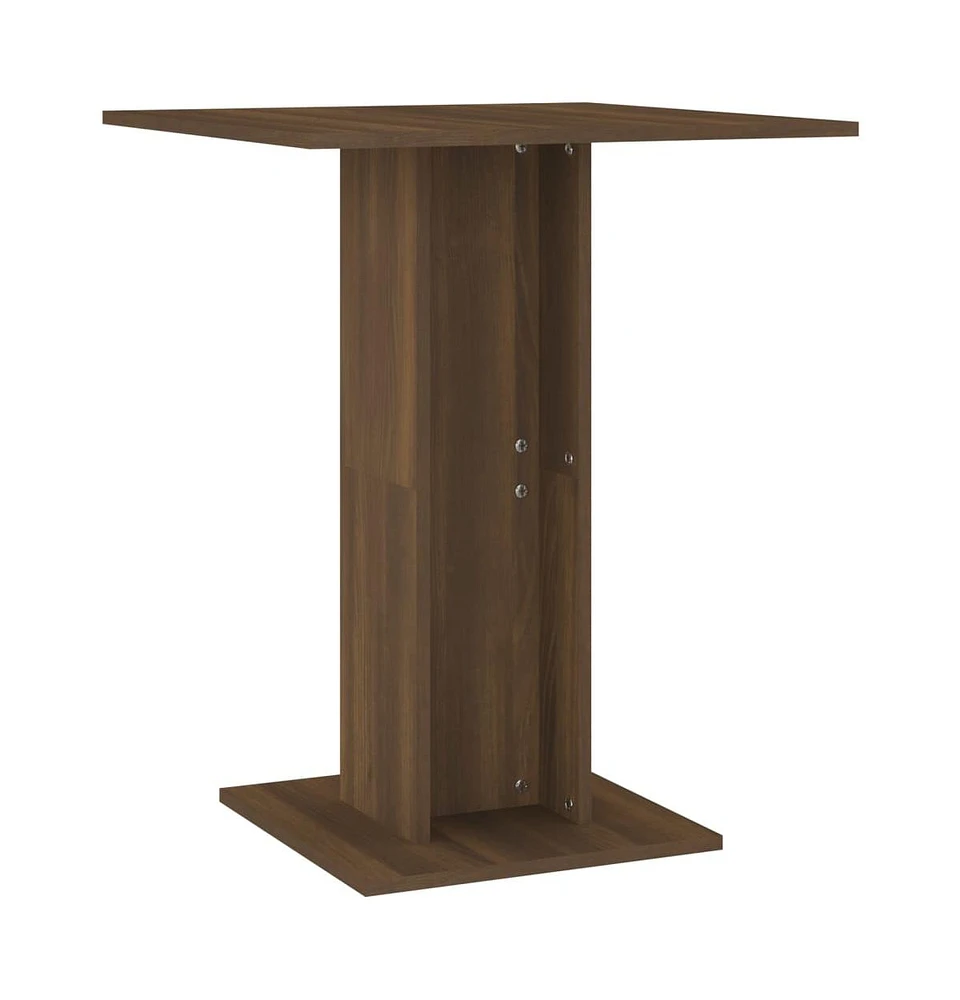 vidaXL Bistro Table Brown Oak 23.6"x23.6"x29.5" Engineered Wood