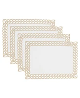 Saro Lifestyle Braided Bliss Border Placemat Set of 4,14"x20"