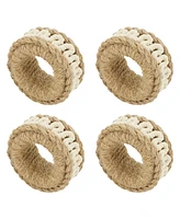 Saro Lifestyle Rope Design Napkin Ring Set of 4