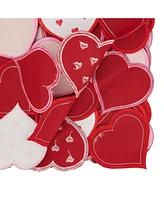 Saro Lifestyle Romantic Hearts Cutout Table Runner, 16"x72"