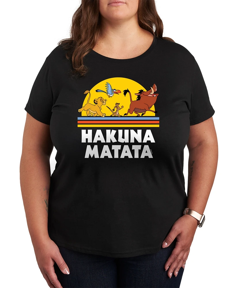 Hybrid Apparel Trendy Plus The Lion King Hakuna Matata Graphic T-Shirt