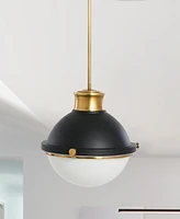Robert Stevenson Lighting Cameron - 2-Tone Metal and Frosted Glass Ceiling