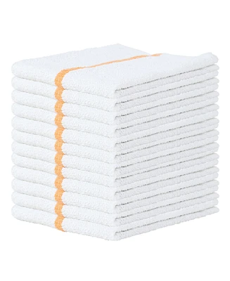 Arkwright Home Qwick Wick Bar Mop Towels (12 Pack), Cotton, 16x19 in., Multipurpose Terry Cleanup Towels, Striped Color Options