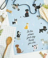 Design Imports Everyday Pets Kitchen Collection Absorbent Dishtowel Set, 18x28", Dog Person, 3 Count