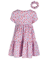 Epic Threads Toddler Girls Ditsy Floral-Print Tiered Dress With Scrunchie, Created for Macy's