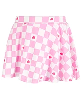 Epic Threads Toddler Girls Checker Heart Printed Skort, Created for Macy's