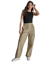 Dkny Jeans Women's Straight-Leg High-Waist Adjustable-Cuff Cargo Pants - Gi6