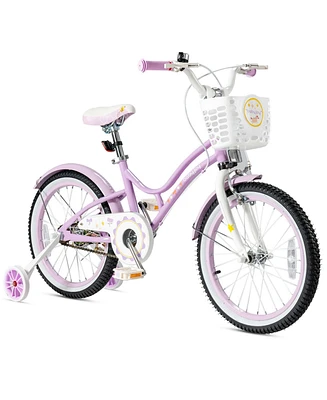 Gymax 18'' Kids Bike Toddlers Freestyle Adjustable Bicycle w/ Training Wheels