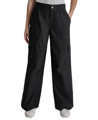 Dkny Jeans Women's Smocked-Waistband Cotton Cargo Pants