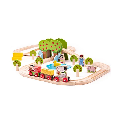 Bigjigs Rail Farm Train Set