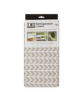 Design Imports Fridge Liner Collection Non-Adhesive, Cut to Fit, 12x24", Stone Herringbone, 6 Piece