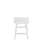 WestinTrends Outdoor Patio Adirondack Bar Height Stool Saddle Seat Chair