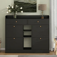 4-Drawer Shoe Cabinet for Entrance Hallway
