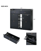 Simplie Fun 4-Drawer Shoe Cabinet for Entrance Hallway