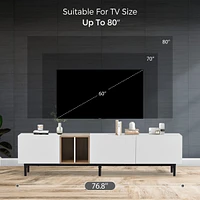 Modern 80" Tv Stand with Large Storage