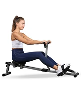 Simplie Fun Fitness Rowing Machine Rower Ergometer, With 12 Levels Of Adjustable Resistance, Digital