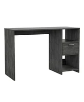 Simplie Fun Covington 2-Shelf 1-Drawer Writing Desk Smokey Oak