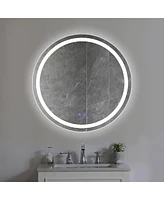 Streamdale Furniture 32x32" Led Bathroom Mirror, Touch Button, Defogger