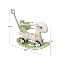 Streamdale Furniture Unicorn Balance Bike Ride On Toy for Toddlers