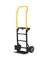 Hand Truck Dual Purpose 2 Wheel Dolly Cart And 4 Wheel Push Cart With Swivel Wheels 330 Lbs