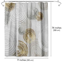 71x74 Abstract Shower Curtain - Spinning by Pi Creative Art