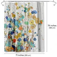 71x74 Floral Shower Curtain