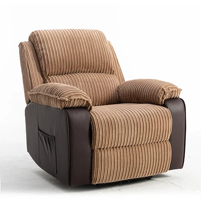 Simplie Fun Fabric Recliner Chair Theater Single Recliner Thick Seat And Backrest