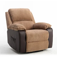 Simplie Fun Fabric Recliner Chair Theater Single Recliner Thick Seat And Backrest