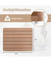 23.5" x 19" Bath Mat Hips Spa Shower for Bathroom with Non Slip Foot Pads