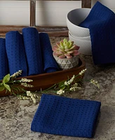 Design Imports Cotton Kitchen Collection Dishtowel Set, 18x26", Blue, 6 Piece
