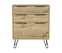 Augusta Dresser, Hairpin Legs, Three Drawers, Superior Top - Light Oak