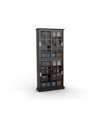 Simplie Fun Cabinet-Atlantic Window Panes Media 720/Espresso