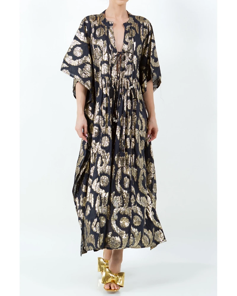 Meghan Fabulous Women's Palm Springs Caftan Maxi Dress - Black