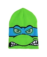 Teenage Mutant Ninja Turtles Men's Tmnt Rolldown Leo Adult Mesh Eye Green Beanie