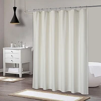 Caromio Soft Embossed Seersucker Microfiber Fabric Shower Curtain or Liner