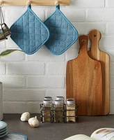 Design Imports Basic Kitchen Collection, Quilted Terry, Storm Blue, Potholder