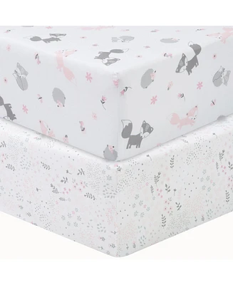 Sammy & Lou Lots of Fox 2-Pack Microfiber Fitted Crib Sheet Set by Sammy and Lou