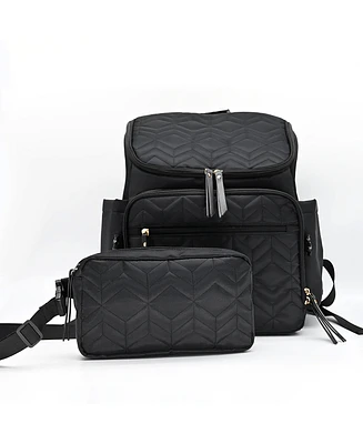 Trend Lab Backpack with Removable Cross Body Diaper Bag - Black