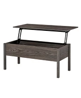 Homcom 39" Modern Lift Top Coffee Table Desk With Hidden Storage Compartment