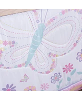 Sammy & Lou Floral Butterfly 4 Piece Crib Bedding Set