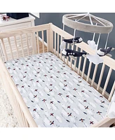 Sammy & Lou Air Travel Adventure Awaits 3 Piece Crib Bedding Set