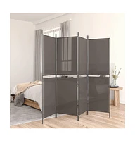 vidaXL 5-Panel Room Divider Anthracite 98.4"x78.7" Fabric