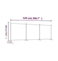 vidaXL 3-Panel Room Divider Black 206.7"x70.9" Fabric