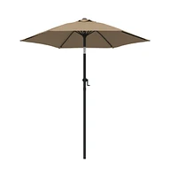 vidaXL Parasol Taupe 78.7"x83.1" Aluminum