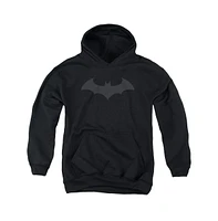 Batman Boys Youth Hush Logo Pull Over Hoodie / Hooded Sweatshirt