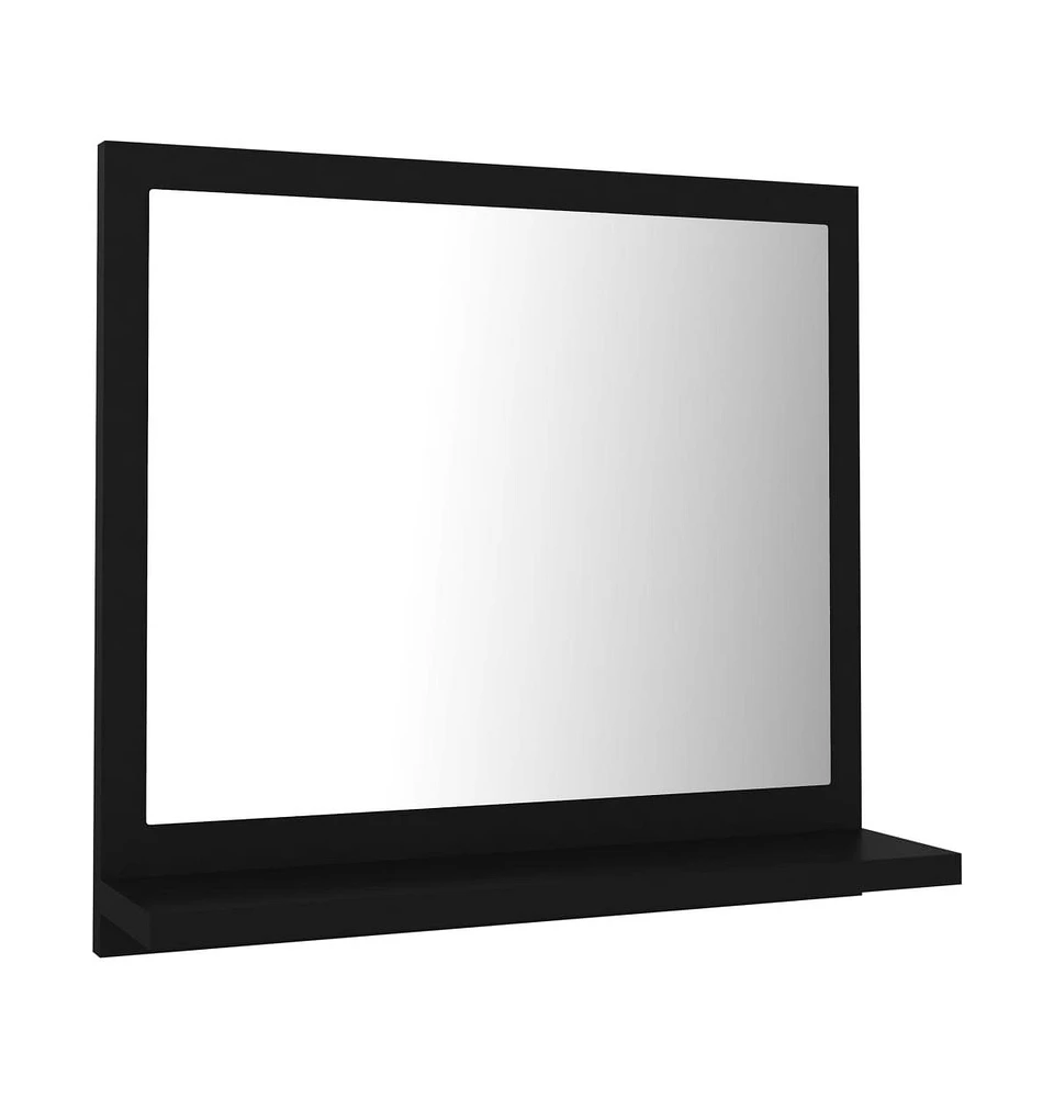 vidaXL Bathroom Mirror Black 15.7"x4.1"x14.6" Engineered Wood