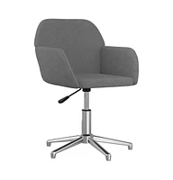 vidaXL Swivel Office Chair Light Gray Fabric