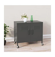 vidaXL Storage Cabinet Anthracite 23.6"x13.8"x22" Steel